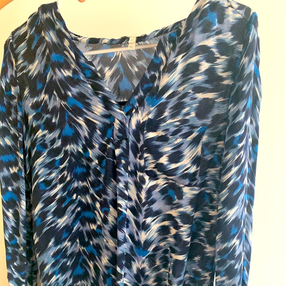 Joie blue and black top